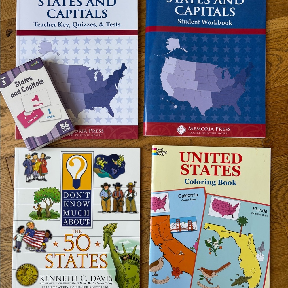 Memoria Press States and Capitals Set (gr 3-6) *Brand New*